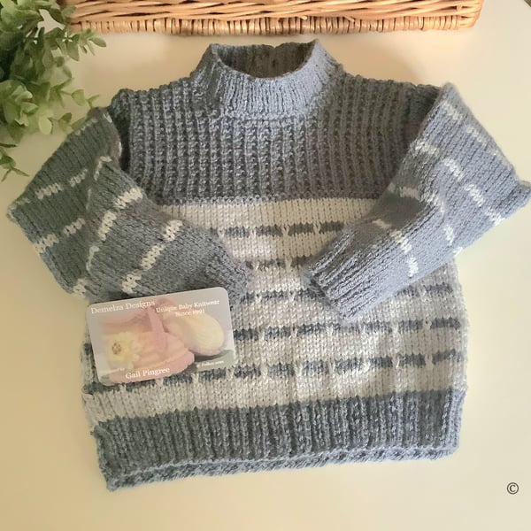 Baby Boy's Cosy Soft Knitted Jumper  3 - 9 months 