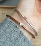 Copper heart bangle, 7th anniversary gift, Romantic jewellery - Image 9