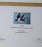 Swallow Embroidered Portrait Greetings Card - Image 3