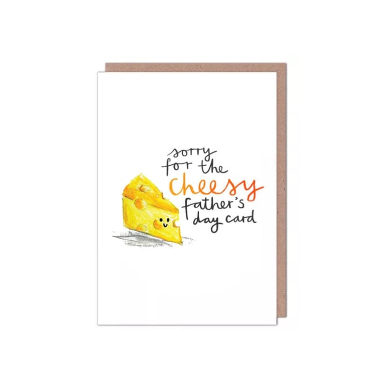 Sorry For The Cheesy Father's Day Cheese Pun Dad Joke Card