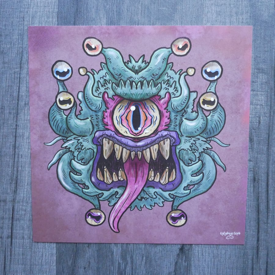 Beholder D&D 6 x 6 Print -SALE-