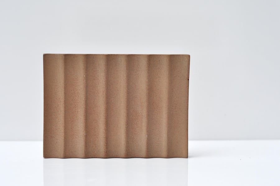 Concrete Soap Dish Handmade Rectangular Terracotta Brown Soap Holder Modern Bath