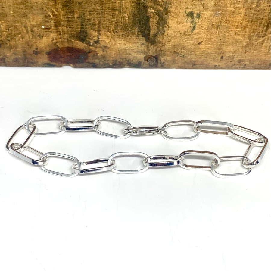 Handmade Silver Paperclip Bracelet