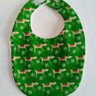  Christmas bib, reindeer xmas bib, babies first Christmas, Bib, 