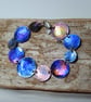  Handmade Coloured Titanium Disc and Sterling Silver Bracelet - UK Free Post - Image 1