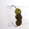 Flower hair band: soft olive art deco roses