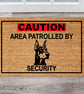 Doberman Security Door Mat - Doberman Pinscher Welcome Mat - 3 Sizes
