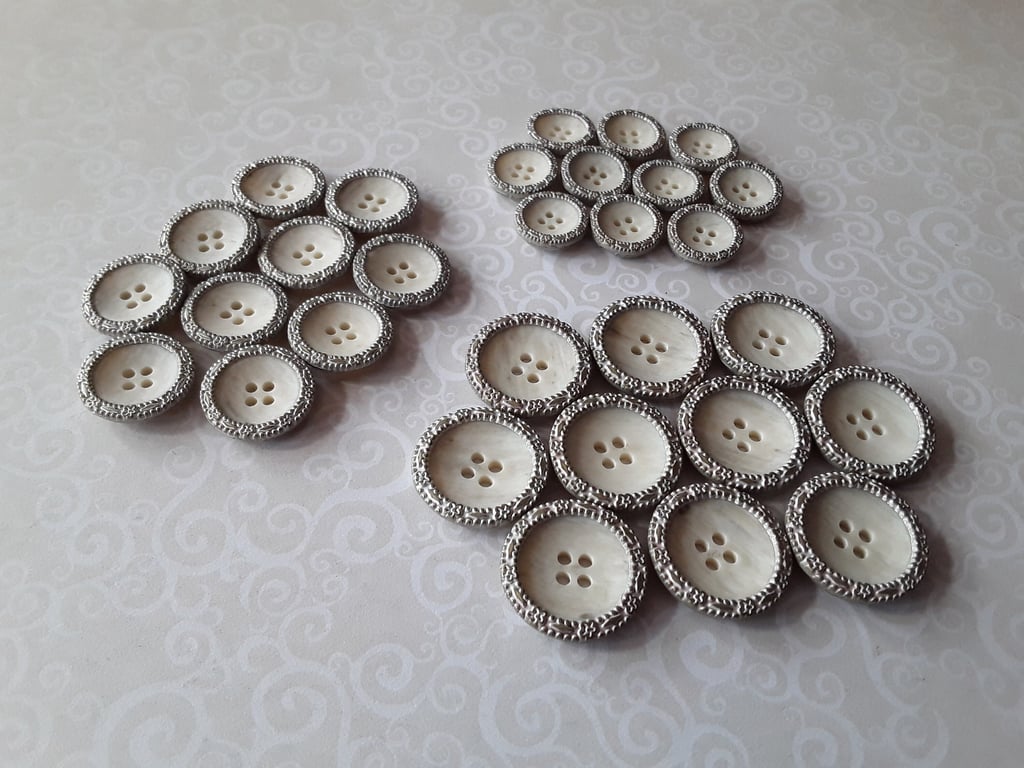 15mm, 19mm & 23mm Suit Jacket buttons (Matching)