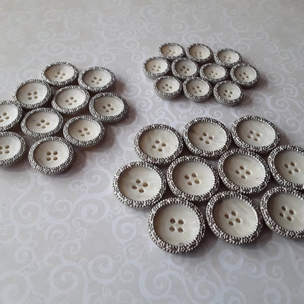 15mm, 19mm & 23mm Suit Jacket buttons (Matching)