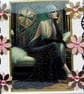 Art Deco Lady - Hand Crafted Decoupage Greeting Card - Blank 3004