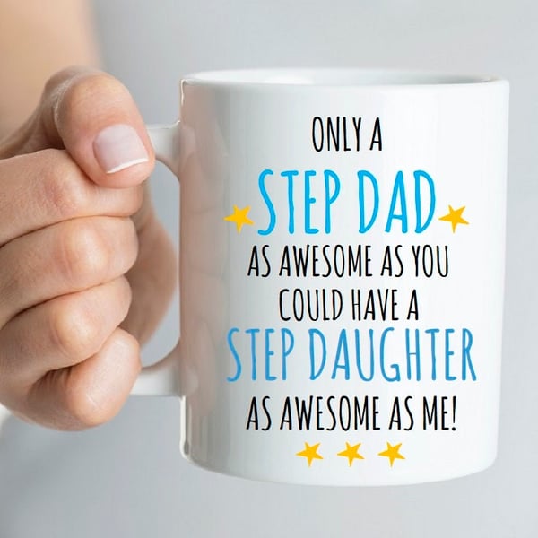 Awesome Step dad mug, step dad birthday gift, Christmas gift for Step dad, gift 