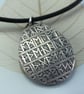 Silver Rune Necklace - Viking Pattern Pendant - Image 7