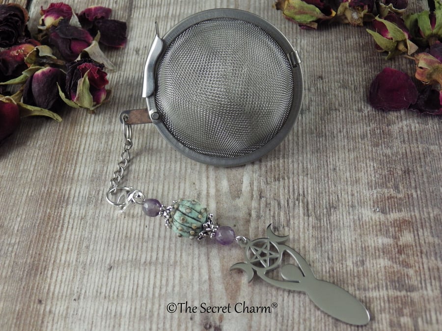 Handmade Goddess Loose Tea Infuser, Mesh Tea Ball, Tea Lover's Gift