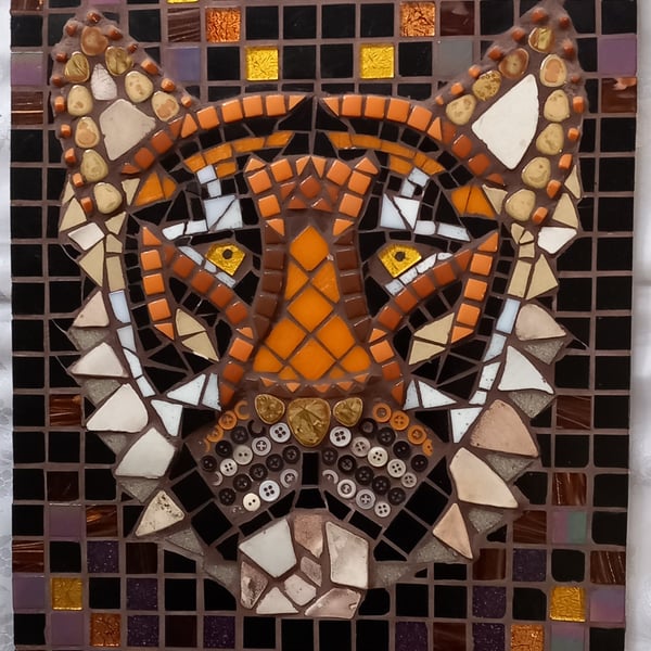 MOSAIC TIGER WALL PANEL.
