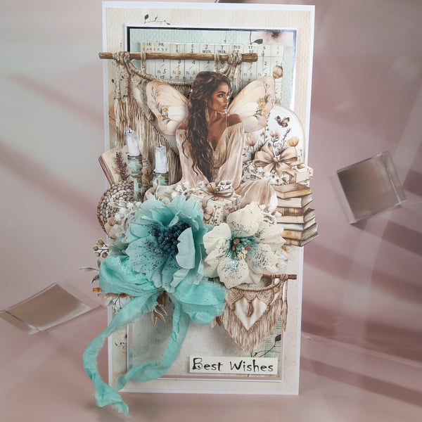 Handmade Layered Greeting Card (K)