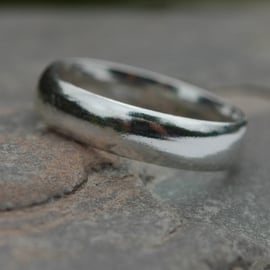 Wide Sterling Silver Unisex Ring, Hallmarked, size T