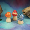 Trio of Toadstools ... Magic! OOAK Sculpt by artist Ann Galvin