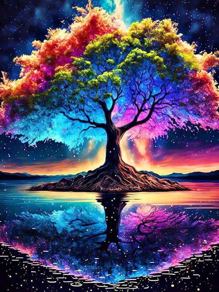 5D DIY Magical Tree Diamond Painting Kit Painting for Adults 30cm x 40cm Crystal