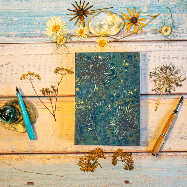 A5 Hand Bound Journal with Wiltshire Wildflowers (Folksy055)