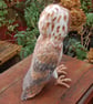 Needle felt owl, collectable animal sculpture ornament or decoration - Barn Owl - Image 4