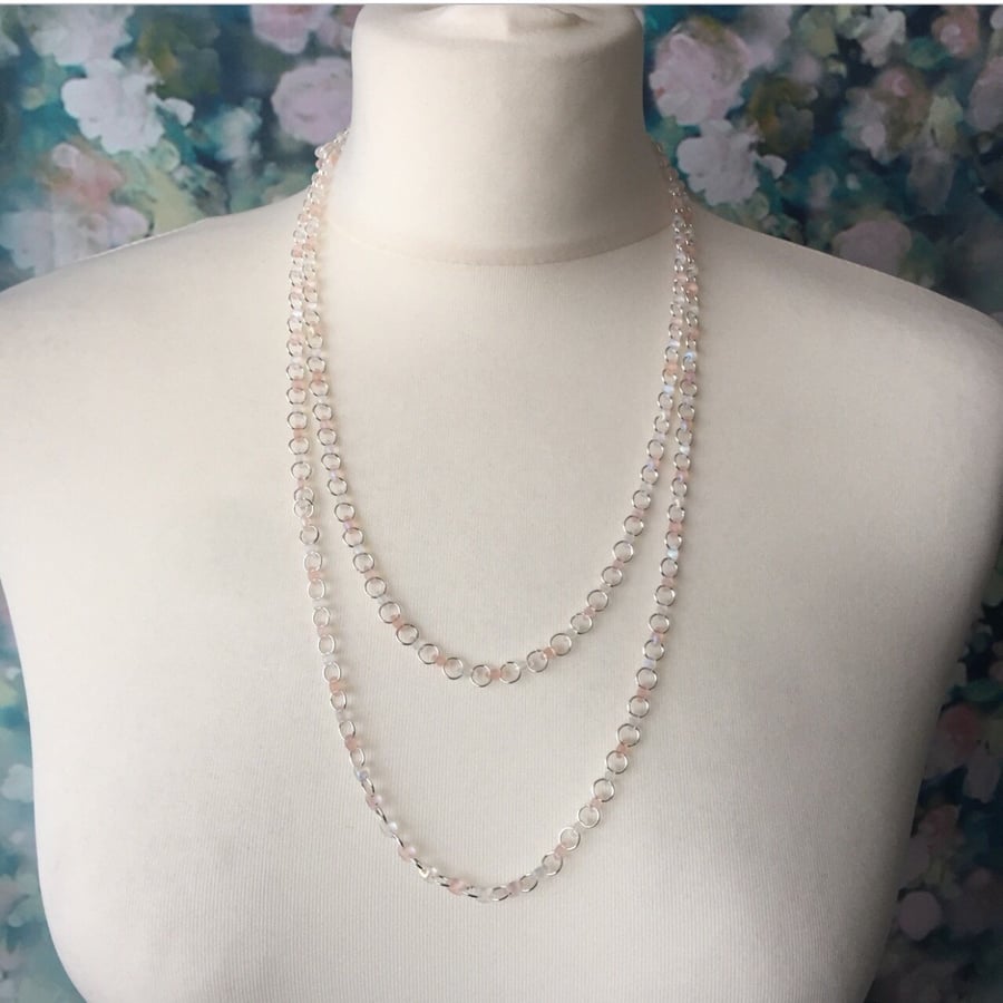 Duo seed bead necklace