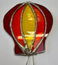 Stained Glass Hot-Air Balloon Suncatcher in red, orange and yellow - Image 6