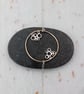  Recycled Sterling Silver Cells & 14ct Gold Filled Gold Wire Circles Necklace  - Image 2