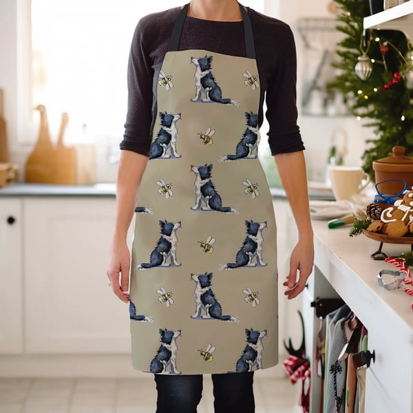Border Collie and Bee Apron