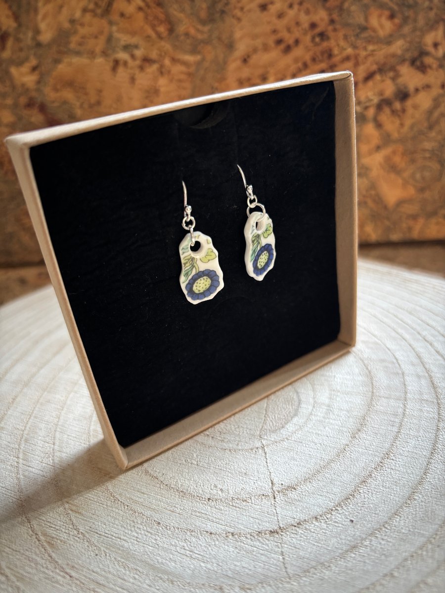 Handmade Earrings, Unique Eco Friendly Gifts, Sterling Silver, One of a Kind.