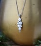 Sterling Silver Pebble Drop Pendant Necklace - Handmade Jewellery - Image 2