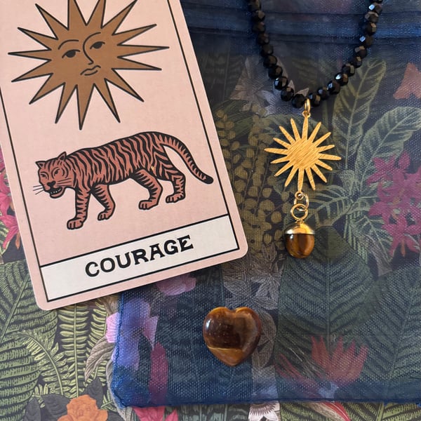 Tigers eye star burst necklace