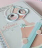 Handmade A5 Premium Journal-Round Glasses Lady-3D Notebook - Image 2