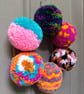 Wool Pompom Wreath, Mixed Colours, Eclectic Bohemian Interiors, Maximalism. - Image 7