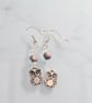 Silver owl charm earrings  - Image 2