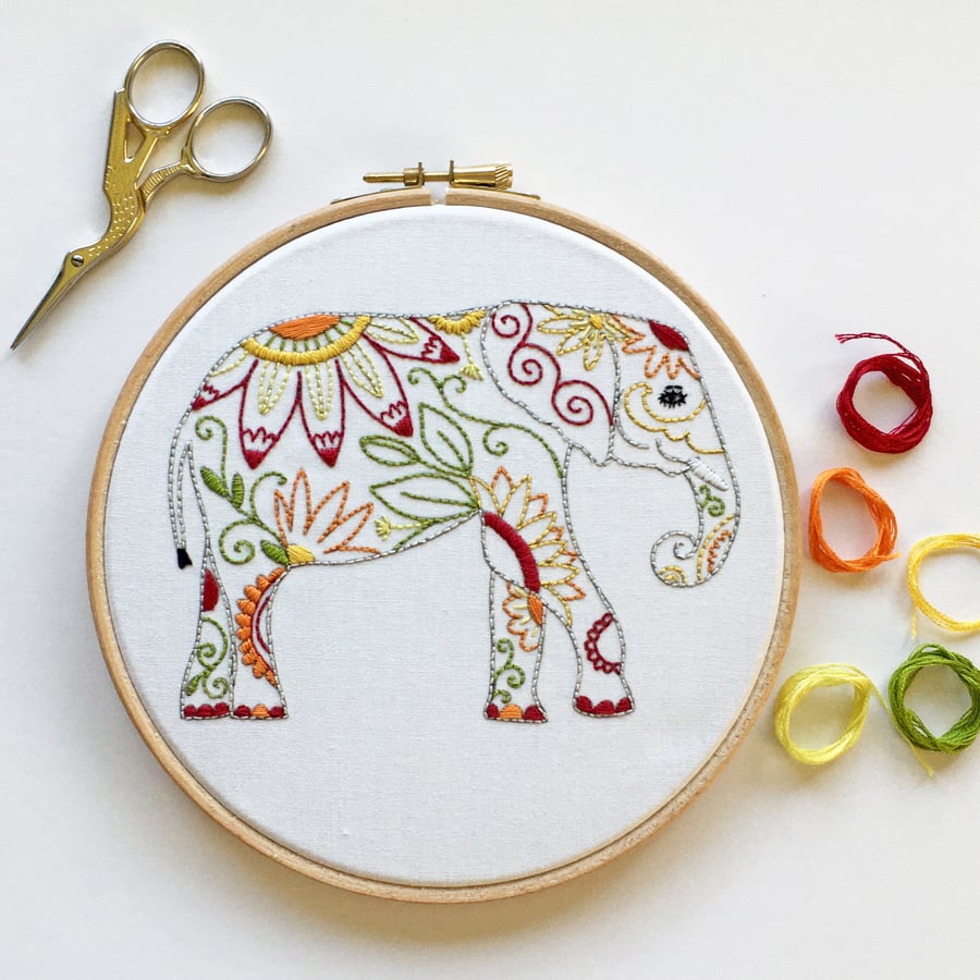 Embroidery Kit - Elephant Embroidery