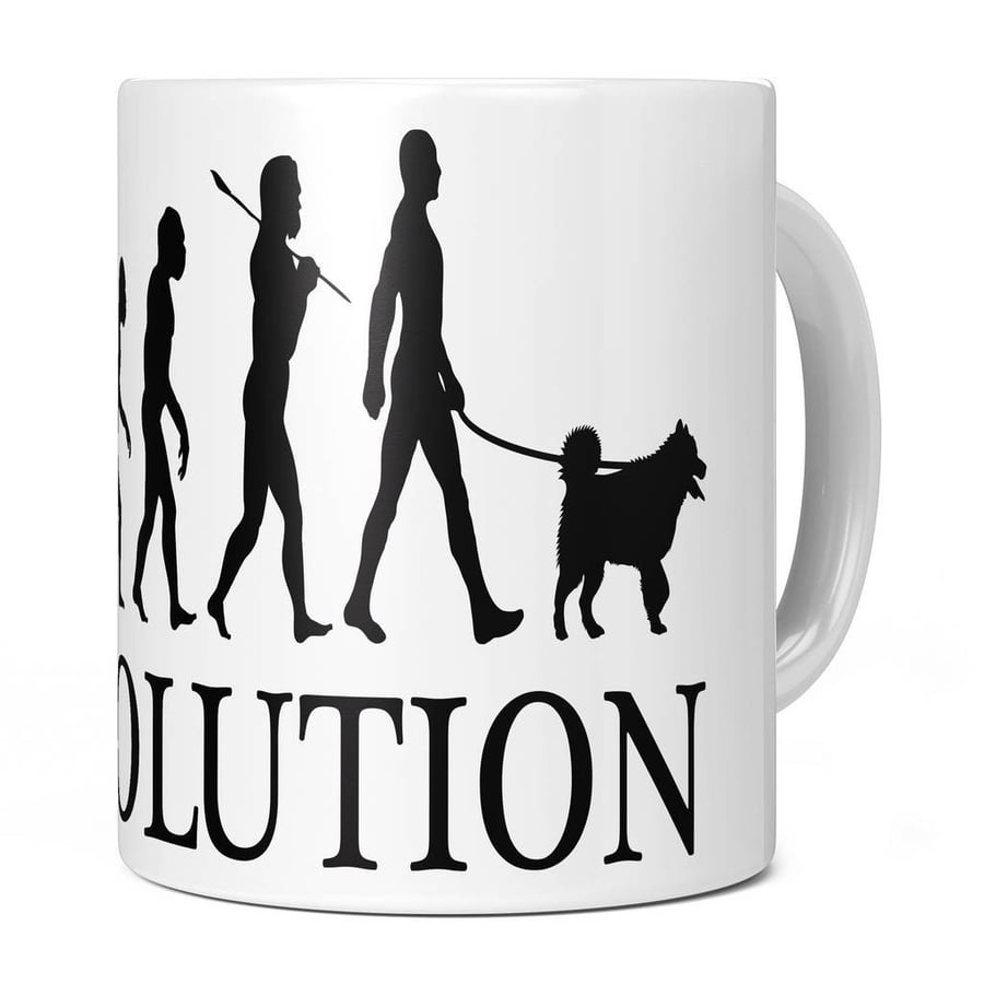 Siberian Husky Evolution 11oz Coffee Mug Cup - Perfect Birthday Gift for Him or 