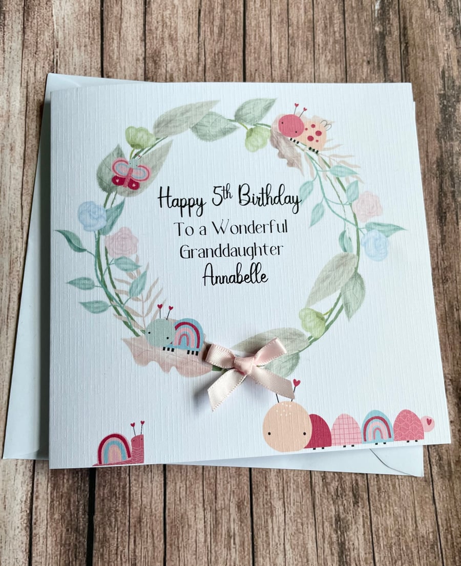 Personalised Birthday Card for her, Niece,Granddaughter,sister, Daughter, Friend