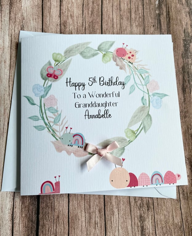 Personalised Birthday Card for her, Niece,Granddaughter,sister, Daughter, Friend