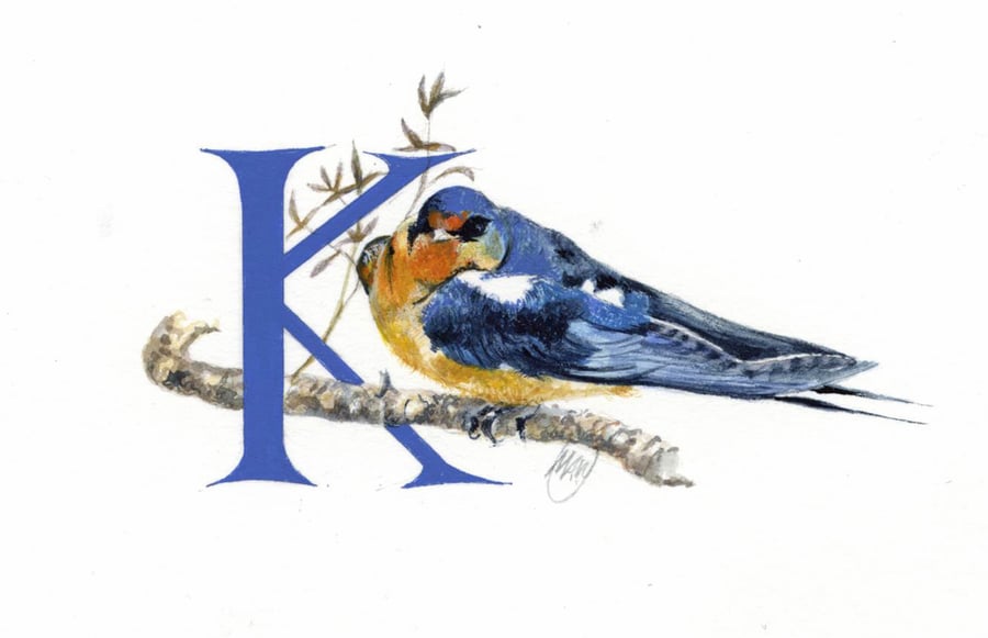 Illustrated letter 'K'