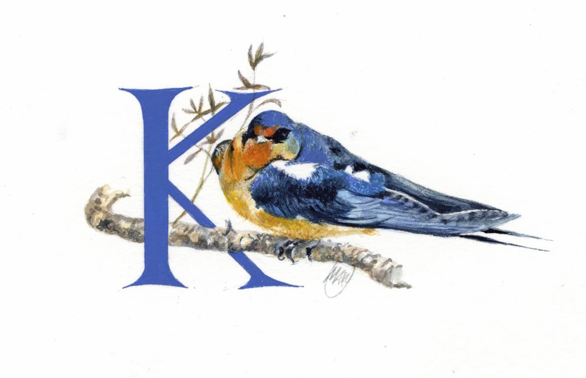 Illustrated letter 'K'