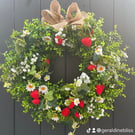 40cm Strawberry and Boux artifcal wreath 