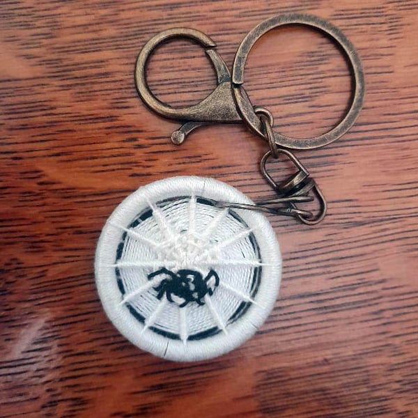 Halloween Spiderweb Keyring Bag Charm