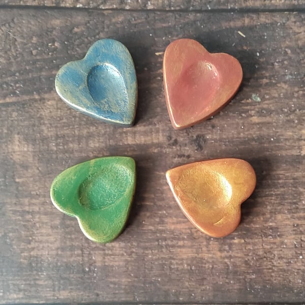 Valentine Pocket Hearts, Worry Stones, Thumb Stones, Clay Hearts