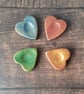 Clay Pocket Hearts, Worry Stones, Thumb Stones, Clay Hearts, Wedding Favours - Image 1