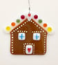 Fused Glass Gingerbread House - Handmade Glass Christmas Decoration - Image 7
