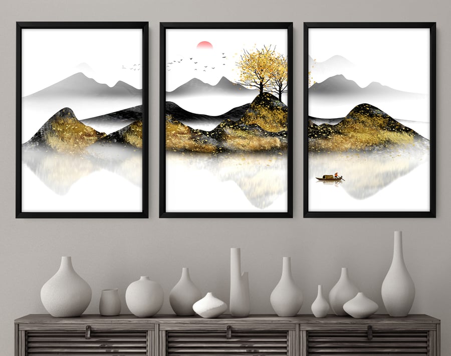 Living room wall decor, Home Decor Wall hanging, Japanese Art New Home gift,