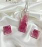 Ruby Corundum Necklace Set