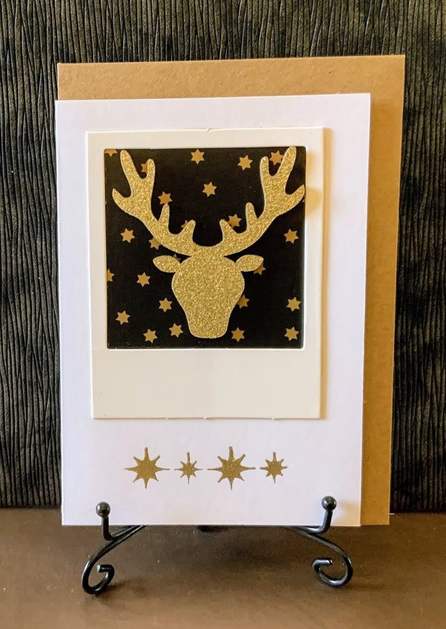 Wood Stag Christmas Card