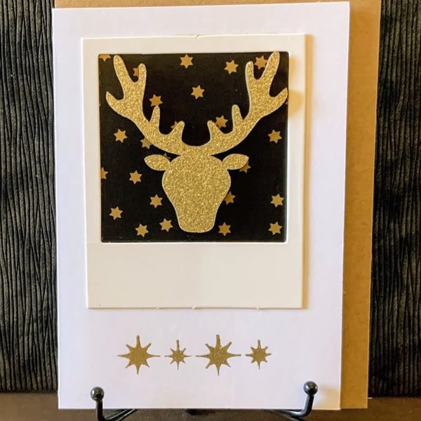 Wood Stag Christmas Card