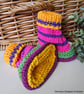 Bright Pure Cotton Aran Baby Booties 0-3 months size  - Image 4